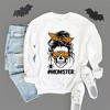 Simply Sage Market Women's Graphic Sweatshirt Momster Skull - 3 of 4