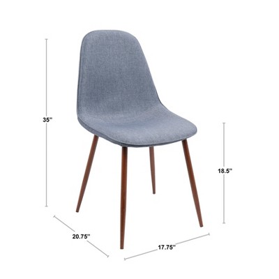 Set of 2 Charcoal Gray Velvet Upholstered Side Chairs with Metal Legs