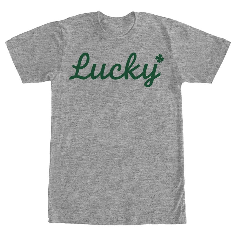 Men's Lost Gods St. Patrick's Day Lucky Cursive T-Shirt, 1 of 6