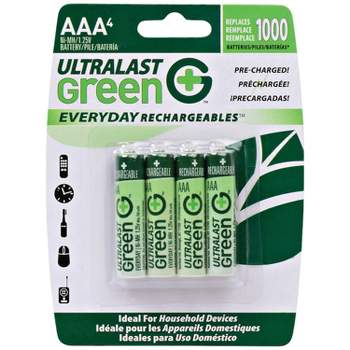 Ultralast® Green Everyday Rechargeables AAA NiMH Batteries, 4 pk