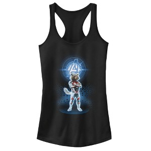 Juniors Womens Marvel Avengers: Endgame Rocket Quantum Ready Racerback Tank Top - 1 of 4