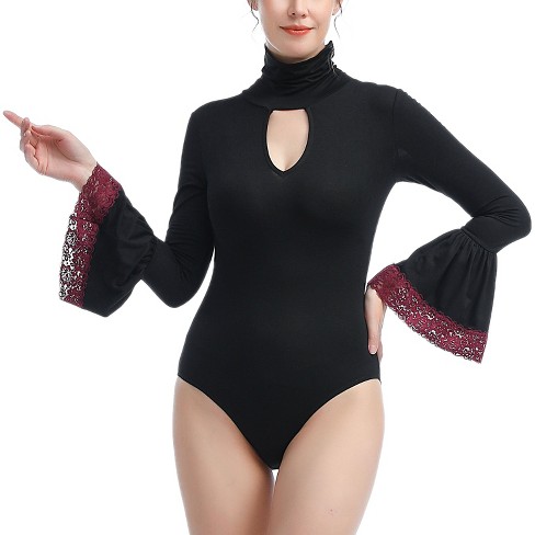 phistic Women's Cut Out Bell Sleeve Bodysuit - image 1 of 4