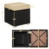 Yaheetech Set of 2 Rattan Patio Ottoman with Hidden Storage - 3 of 4