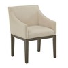 Inspire Q 2pk Bodo Slope Arm Dining Chairs Beige Linen - 3 of 4