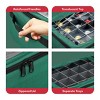 Hastings Home Ornament Storage Box Zippered Lid Organizer with 48 Individual Compartments and Dividers for Christmas Bulbs and Decorations - 3 of 4