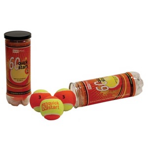 OnCourt OffCourt  Quick Start 60 - orange “two-tone” numbered felt balls - 1 of 3