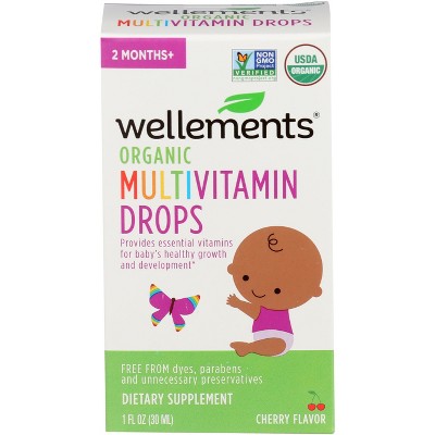 Wellements Organic Multivitamin Drops - Case Of 3 - 1 Fl Oz : Target