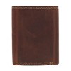 CTM Men's Leather Contrast Stitch Trifold Wallet - 4 of 4