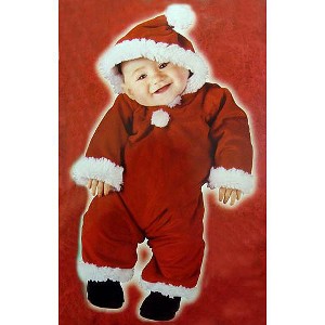 Fun World Red and White Santa's Little Helper Infant Christmas Costume - Small - 1 of 1