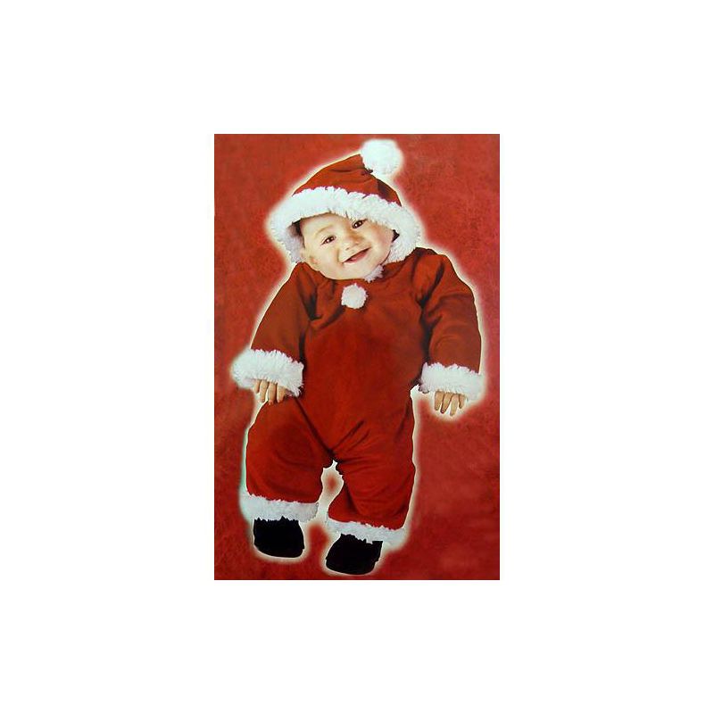 Fun World Red and White Santa's Little Helper Infant Christmas Costume - Small, 1 of 2