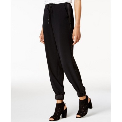bar III Womens Contrast Trim Casual Jogger Pants
