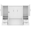 Whisen Modern Design Queen Size Murphy Bed, Folded into a Cabinet with Closet, Drawers and Shelves - 4 of 4