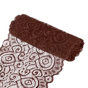 Unique Bargains Elastic Lace Fabric Ribbon Stretchy Trim Pattern for Bridal Wedding 1 Pc - 1 of 4