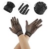 Unique Bargains Women's Hollow Fishing Net Sunblock Mittens 1 Pair - 2 of 4