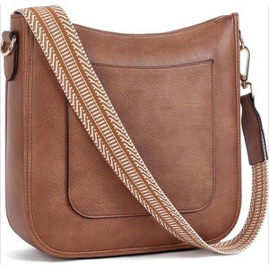 Crossbody Bags for Women Trendy Vegan Leather Hobo Handbags Fashion Shoulder Purse - 1 of 4
