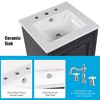 TIRAMISUBEST 20.3" Bathroom Vanity with Ceramic Sink, Freestanding Bathroom Vanity Cabinet with 1 Functional Drawer, Door Shelf, Soft-closing Door - 4 of 4