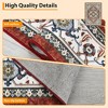 Vintage Area Rugs Machine Washable, Large Rug for Living Room Bedroom, Ultra-Soft Non-Slip Stain Resistant Print Floor Carpet - 3 of 4