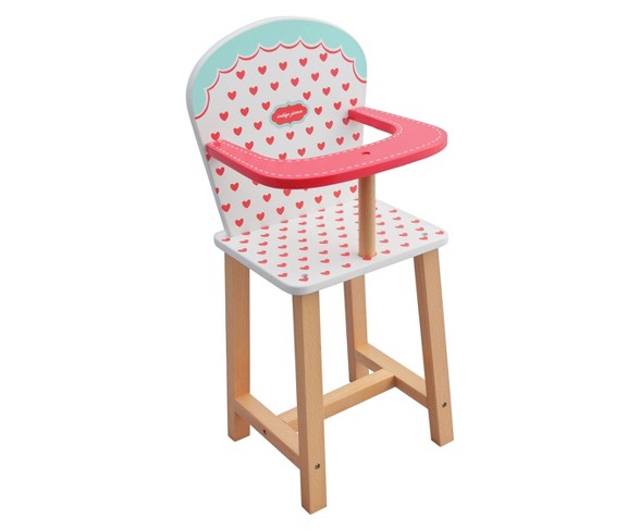 Indigo Jamm Hearts Wood Doll High Chair