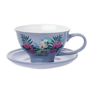 Silver Buffalo Disney Alice In Wonderland Mad Hatter Teacup and Saucer Set | Holds 12 Ounces - 1 of 4