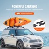 VEVOR Kayak Roof Rack 1 Pair J-Bar, Soft Roof Rack, Top Mount Tie Down, Carrier for kayak, Surf Board, Canoe, SUP, Ski Board, Mount on Car, Black - 3 of 4