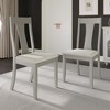 ChaletPosh Wooden Dining Chair With Warm Grey Cover (Set of 2) - 2 of 4
