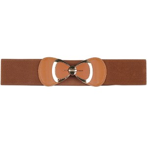 INSPIRE CHIC Women's Bow Buckle Elastic Waist Seal Belts - 1 of 4