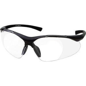 grinderPUNCH Full Lens Magnification Safety Glasses with Black Frame  Clear Lens   Magnifying Reading Eyewear (Tinted +1.00 Diopter) - 1 of 4