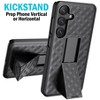 Nakedcellphone Combo for Samsung Galaxy S25 Phone - Slim Case and Belt Clip Holster - Black - 3 of 4