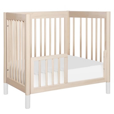 Washed Natural Pine 4-in-1 Convertible Mini Crib