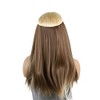Unique Bargains Women's Straight Long Hair Hair Extensions High Temperature Fiber Mixed Light Brown 1 Pc - 2 of 3