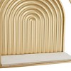 Set of 2 Metal Arched 2 Wall Shelves Gold - CosmoLiving by Cosmopolitan: Satin Finish, No Assembly Required, Iron Hardware - 3 of 4