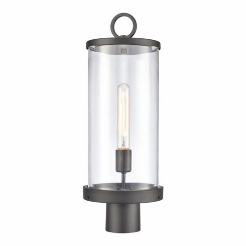 Elk Home Hopkins 1 - Light Post Light in  Charcoal Black - image 1 of 3