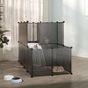 vidaXL Small Animal Cage DIY Small Animal House Rabbit Hutch PP and Steel - Black - 2 of 4