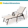 Pellebant Outdoor Lounger Aluminum Adjustable Chaise Lounge Chairs with Arms (Set of 2) - 2 of 4