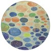 Navy Blue And Lime Green Geometric Washable Indoor Outdoor Area Rug - 4 of 4
