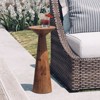 JIONJOY Modern Farmhouse Pedestal End Table – Tall Solid Wood Martini Table, Round Drink Stand for Small Spaces - 3 of 4