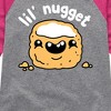 Girls' - Instant Message - Lil Nugget Shirt Tail Raglan Graphic T-shirt - 2 of 4