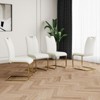 NicBex Modern Dining Chairs with Faux Leather Padded Seat,Armless Chairs with Chrome Metal Legs for Kitchen,Living Room - 2 of 4