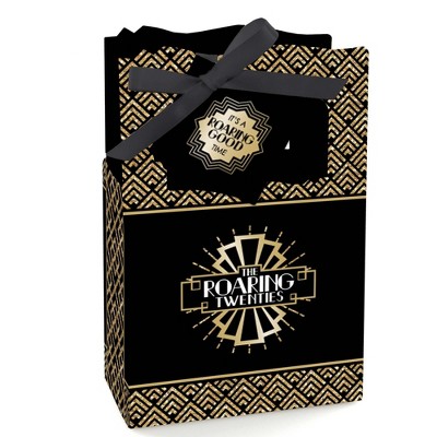 Big Dot of Happiness Roaring 20's - 1920s Art Deco Jazz Party Favor Boxes - Set of 12