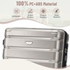 Coolife Hardshell Luggage Set 3 Piece, Durable ABS+PC Travel Suitcase with Spinner Wheels for Men Women (20/24/28 Inch),silver - 3 of 4
