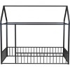 Streamdale Twin Size Metal Bed House Bed Frame with Fence, for Kids, Teens, Girls, Boys, Black - 3 of 4