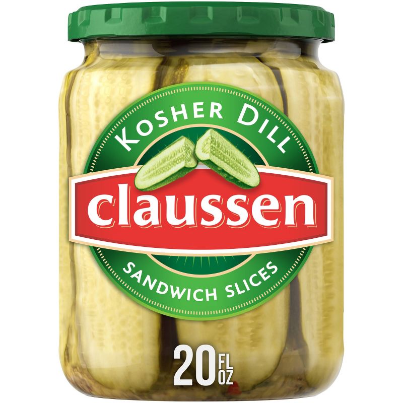 Claussen Dill Sandwich Pickle Slices - 20 fl oz, 1 of 12