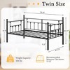 VECELO Metal Daybed with Headboard Heavy-duty Slats Support Sofa Bed Platform Mattress Foundation, Easy Assembly - 2 of 4