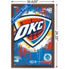 Trends International NBA Oklahoma City Thunder - Maximalist Logo 23 Framed Wall Poster Prints - 3 of 4