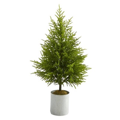 Nearly Natural 4.08-ft Norfolk Island Pine Natural Look-in Artificial Christmas Tree