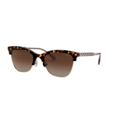 Coach Hc8277 55mm Woman Square Sunglasses Brown Gradient Lens : Target