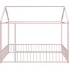 Streamdale Full Size Metal Bed House Bed Frame with Fence, for Kids, Teens, Girls, Boys,Pink - 4 of 4