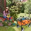 BEAFUP Utility Foldable Wagon Cart with Strapping System, 225 Lbs Capacity - All-Terrain 360° Wheels,for Beach,Shopping,Camping,Family Outings - 2 of 4