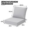 Crestlive Products 24in Outdoor Cushions Water Resistant Patio Furniture Cushions with Removable Cover Deep Seat and Back Cushion for Chair Sofa Couch - 3 of 4