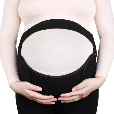 Maternity Support Belt Breathable Pregnancy Belly Band Abdominal Binder  Adjustable Back/Pelvic Support - Black